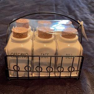 6 pc. Rae Dunn Spice Jars